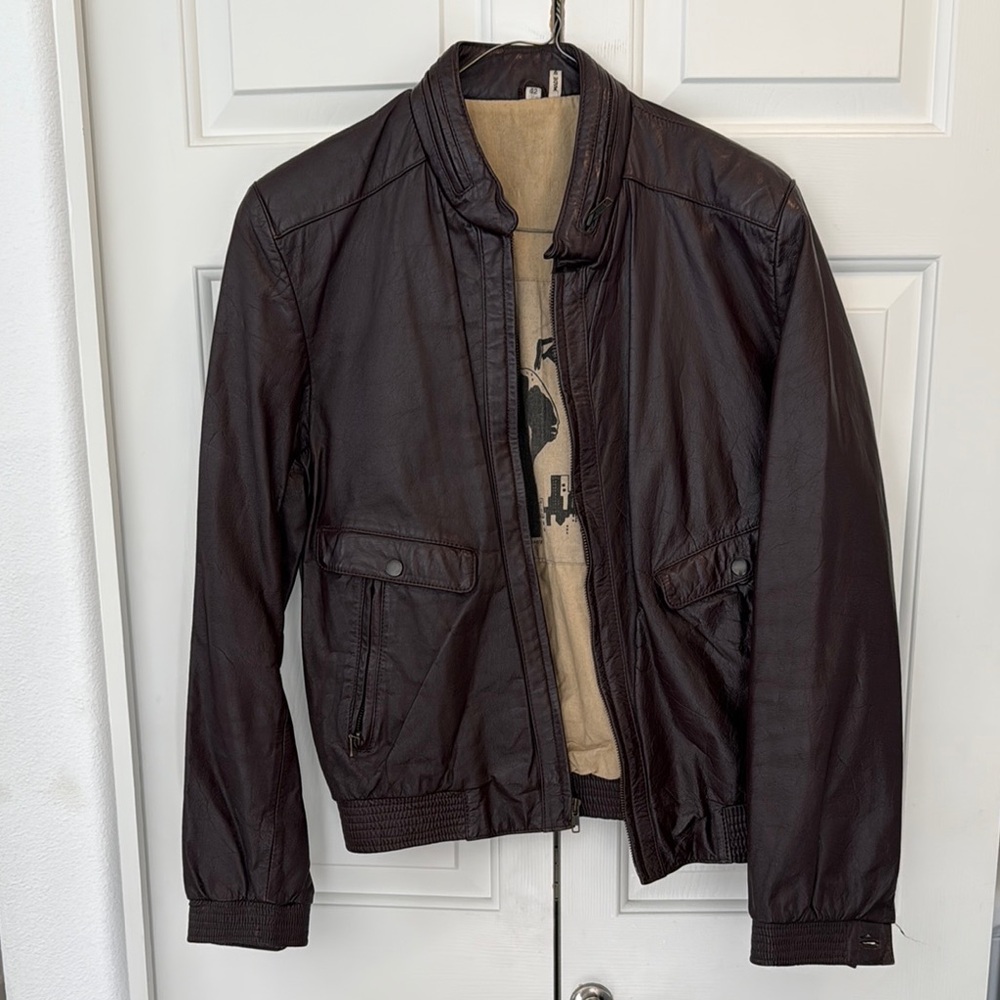 Vintage Brown Leather Jacket